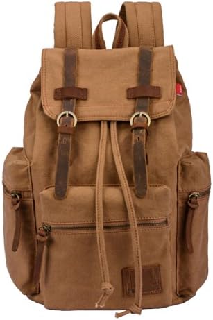 SAIERLONG Men's And Women's Backpack earthy yellow Canvas