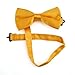 TopTie Mens Formal Solid Gold Satin Bow Tie