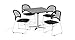 OFM PKG-BRK-170-0032 Breakroom Package, Gray Nebula Table/Black Chair