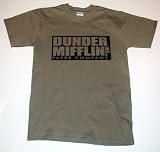 The Office Dunder Mifflin Paper Company (Box Design) Adult T-shirt (White, Grey, Red, Blue, Khaki in Sizes Small-5XL) by Kendall