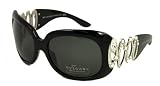 AUTHENTIC BVLGARI SUNGLASSES BV 8016-B BLACK 8016B 501/87 W/ CASE