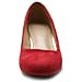 Ollio Women's Shoe Classic Low Heel Comfort Faux Suede Pump