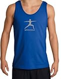 WARRIOR 2 Yoga Pose Adult Tanktop Shirt - Royal