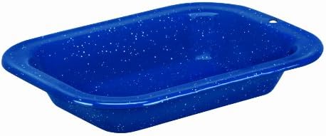 Cinsa 311345 Camp Ware Multiuse Rectangular Plate, 1-Quart, Royal Speckled Blue