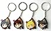 Attack on Titan Eren Mikasa Armin Levi Set of 4 Keychains Cosplay Accessories