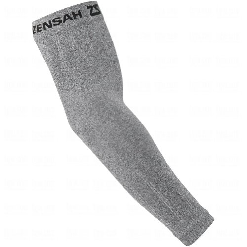 Zensah Mens Compression Arm Sleeves Large X Large Heather Grey