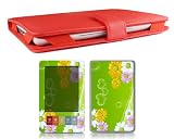 Bundle Monster Barnes & Noble Nook Synthetic Leather Case Cover Jacket + Skin Sticker + Screen Protector Ebook Accessories Combo - Fit 3G and Wifi Version