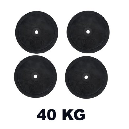 MAXSTRENGTH 40 kg (10kg x 4) black rubber plates