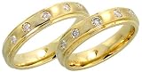 14k Gold Matte Finish Band Diamond Wedding Set (4.5mm each), w/ 0.43 Carat Brilliant Cut Diamonds, (Men's Size: 9 to 12)