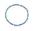 Anklet - A70 - Stretch 4mm Swarovski (tm) Crystal and Silver Tone Heishi Beads ~ Sapphire