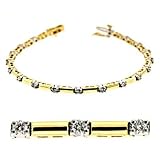 14k Two-Tone Tennis 1 Ct Diamond Bracelet