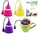 Silicone Tea Infuser Leaf Strainer for Loose Leaf Tea by ROCA Home (Set of 4) – Single Cup Tea, Includes Tea Guide Recipes.