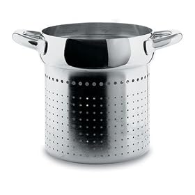 Alessi Mami Colander for Pasta Set, Stainless Steel (SG306)