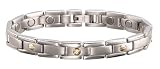 Sabona Executive Nails Head Duet Magnetic Bracelet, Size M