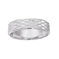 Personalized Sterling Silver Diamond-Cut Band