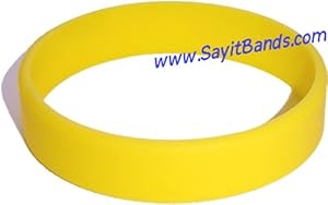 Child Size Yellow Wristband for Kid One Silicone Bracelet