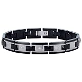 Tungsten 0.09 ct. Diamond Men's Tennis Bracelet
