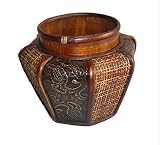 Outdoor Living : 7.5' Wood Cane Rattan, Bombay Style Planter, Container