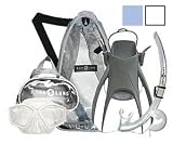 Aqua Lung Sport U.S. Divers Icon LX Mask, Nautilus Snorkel, Trek Travel Fins & Bags