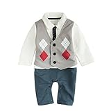 (ポルトプエルト) Porto Puerto スーツ カジュアル アーガイル柄 フォーマル 男の子 ボーイズ ベビー 赤ちゃん 80㎝ 90㎝ 灰色 白 結婚式 お洒落 ズボン (90㎝, ホワイト)