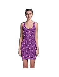 Polyester/Spandex Floral Print Dots Print Stretchy Bodycon Dress 