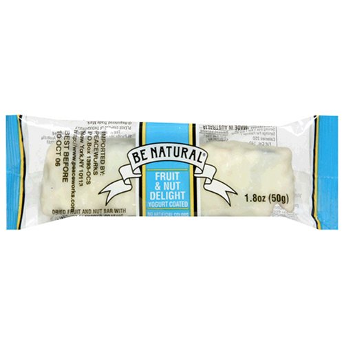 Be Natural Energy Bar, Yogurt Coated Fruit & Nut, 1.8-Ounce Bars (Pack of 16) by Be Natural Bar