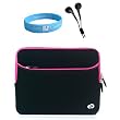 Apple iPad Glove Neoprene Black-Pink Case + Black Headset for iPad + Wristband Apple iPad Glove Neoprene Black-Pink Case + Black Headset for iPad + Wristband