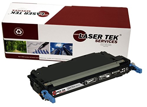 Laser Tek ServicesCompatible Toner Cartridge Replacement for HP 501A Q6470A Works with HP Color Laserjet 3600 3600fn 3600n Printers (Black, 1 Pack) - 6000 Pages