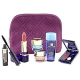 6pcs+1bag Travel Set: Resilience Cream + Hydra Complete Cream + MU Remover + Lipstick + Mascara +Eyeshadow+Bag