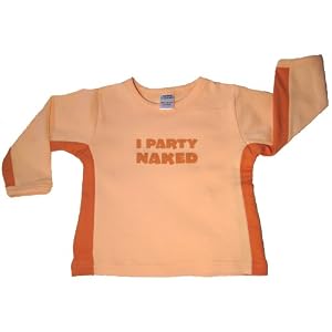 Urban Smalls I Party Naked with Side Striper Long Sleeve T-Shirt