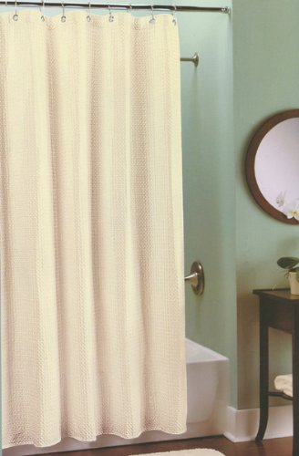 Wamsutta Classic Ivory Waffle Shower Curtain