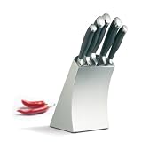 Kitchen Craft 5 piece knife set in stainless steel block