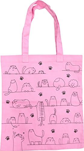 Twin cat pattern A4 for canvass that bag cat pink ge0786 4B