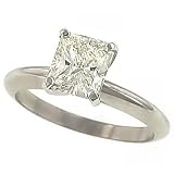 1.50ct Radiant Cut Diamond Solitaire Ring Egl G-H/si2
