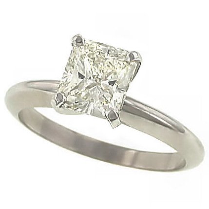 1.50cttw Radiant Cut Diamond Solitaire Ring Egl GH si1