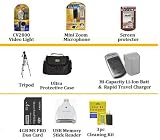 Essential Accessory Package For Sony SR47 SR67 SR87 CX100 HDR-XR100V HDR-XR200V XR-500V Includes Case, Tripod, 4HR Battery, Charger, Microphone, Video Light + Much More