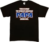 THIS IS WHAT THE WORLD'S GREATEST PAPA LOOKS LIKE - Mens - T-Shirt, Tank Top, Shooter Shirt, Long-Sleeve T-Shirt, Sweatshirt, Hoody