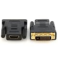 deleyCON HDMI zu DVI Adapter - HDMI Buchse zu DVI Stecker [ vergoldete Kontakte ]
