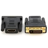 deleyCON HDMI zu DVI Adapter - HDMI Buchse zu DVI Stecker [ vergoldete Kontakte ]von "deleyCON"
