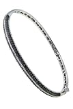 14K White Gold Black and White Diamond Bracelet, 1.45 CTW