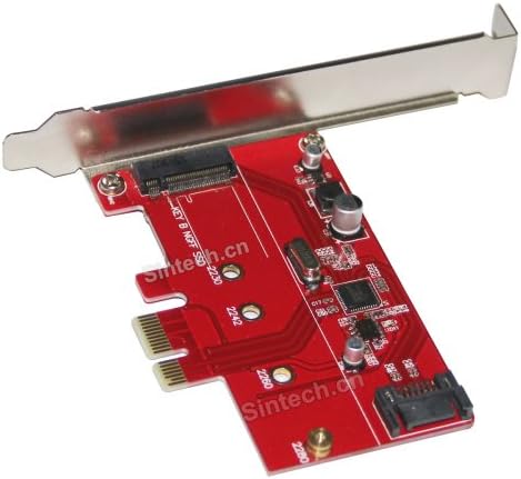 SintechM.2 NGFF B-M Key SSD SATA 3 HDD to PCI-e Express Controller Adapter Card