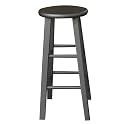 Round Top Barstool- Black(29")