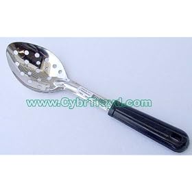 Basting Spoon, 11'', perforated, bakelite handle by Winco