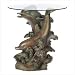 Seafaring Dolphin Accent Table Verdigris Bronze Finish