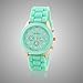 Candy-colored Blue Geneva Silicone Colorful couple of style quartz watches