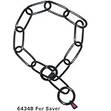 Herm Sprenger Black Stainless Steel Long Link Fur Saver 4 mm X 21 Inch Collar