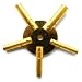 MKCLOCKS Brass 5 Star Clock Winding Key Odd Sizes