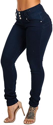 Saza Butt Lifting Levanta Cola Colombian Design Dark Denim Skinny Jeans 10841K