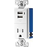 Buy Cooper Wiring Devices TR7740W-K Combination USB Charger with Tamper Resistant... by Cooper Wiring Devices