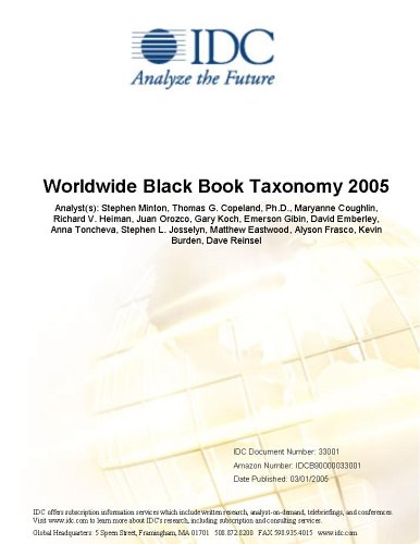 IDC's Worldwide Black Book Taxonomy, 2005